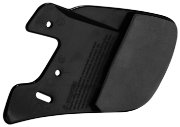 Easton Extended Jaw Guard back view in Black