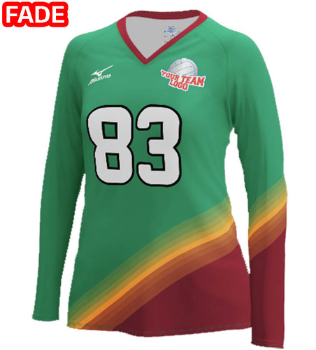 Mizuno Women’s Sublimated Semi Custom Long Sleeve Volleyball Jersey