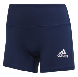 front view of adidas women's 4 inch volleyball shorts navy