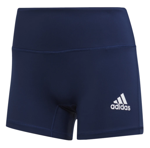 front view of adidas women's 4 inch volleyball shorts navy