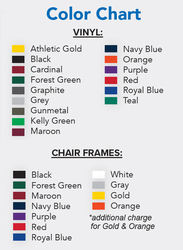 Fisher Next Level Folding Chairs Color Chart