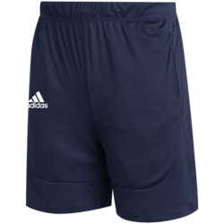 front view of adidas sideline 21 pocketed short navy