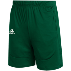 front view of adidas sideline 21 pocketed short green