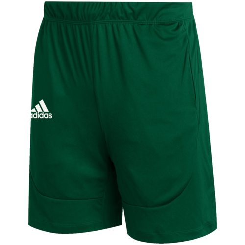 front view of adidas sideline 21 pocketed short green