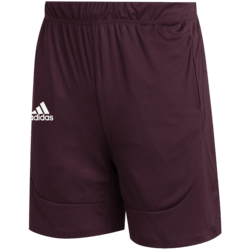 front view of adidas sideline 21 pocketed short maroon