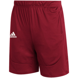 front view of adidas sideline 21 pocketed short power red