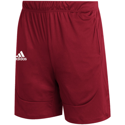 front view of adidas sideline 21 pocketed short power red