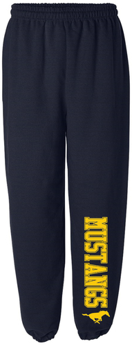 Gildan Heavyweight Blend Sweatpants in Navy, Front View