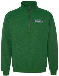 Gildan Vintage Cadet 1/4 Zip in Meadow, front view