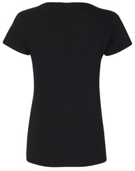 Back view of Gildan Women's Softstyle Deep Scoopneck T-Shirt