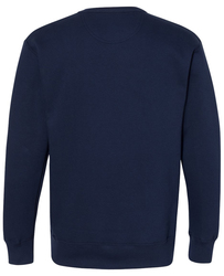 Gildan Hammer Fleece Crew back view in Navy