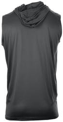 Badger B-Core Sleeveless Hood Tee back view in Graphite