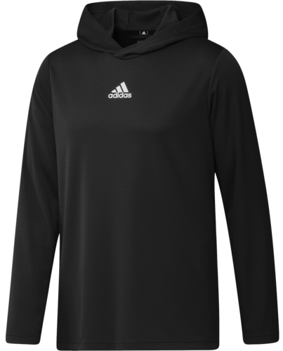 front view of adidas heat rdy long sleeve hood