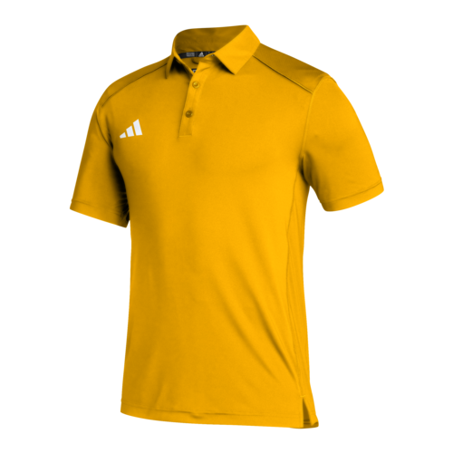 front view of adidas men's classic polo gold