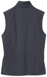 Port Authority Core Soft Shell Vest back view in Battleship Grey
