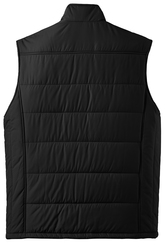 Port Authority Puffy Vest in Black, Back View