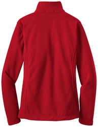 Port Authority Women's Value Fleece Jacket back view in Red