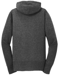 Port &amp; Company Women's Core Fleece Full Zip Hoodie back view in Dark Heather