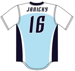 Alleson Women's Sublimated Softball Crew Jersey Back View