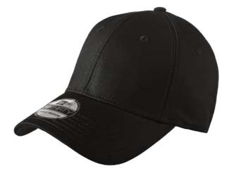 front view of new era structured stretch cotton cap