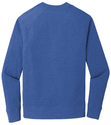 New Era Sueded Cotton Blend 1/4-Zip Pullover back view in Royal