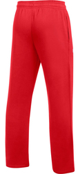 Under Armour Youth Hustle Fleece Pant in Red, Back View