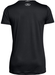 Under Armour Women's Locker Tee back view in Black