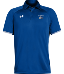 Under Armour Rival Polo front view in Royal with Embroidered Logo