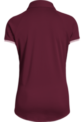 Under Armour Women's Rival Polo back view in Maroon