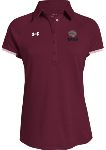 Custom Embroidered Under Armour Women's Rival Polo in Maroon