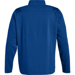 Under Armour Hustle Fleece 1/4 Zip back view in Royal