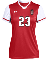 Under Armour Women's Maquina 2.0 Soccer Jersey in Red