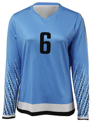 REGLETEK Women's Long Sleeve V-Neck Volleyball Jersey