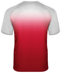 Badger Ombre Performance Tee back view in Red