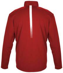 Badger Sideline 1/4 Zip back view in Red