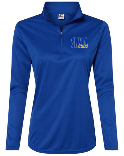 C2 Sport Women's 1/4 Zip Front view in Royal