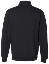 Russell Dri-Power Fleece 1/4 Zip Pullover back view in Black