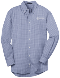 Custom Embroidered Port Authority Plaid Pattern Easy Care Shirt