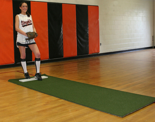 ProMounds Softball Pitching Mat with Non-Skid Back