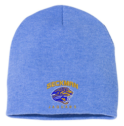 Custom Embroidered Sportsman 8" Knit Beanie in Heather Royal