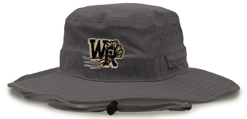 Custom Embroidered Under Armour Airvent Performance Boonie Hat Front View in Graphite