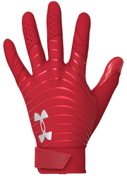 Under Armour Blur Football Gloves in Red
