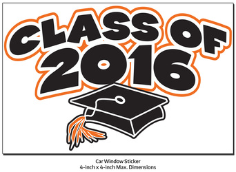 Graduation Car Window Sticker