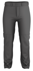 Alleson Youth Baseball Pant front view in Charcoal