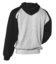 Badger Athletic Fleece Sport Hood in Oxford and Black, Back View