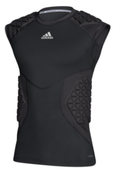 adidas Aphaskin 5 Pad Sleeveless Top in Black, Front View