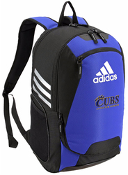 Adidas Stadium II Backpack front view in Bold Blue with Embroidered Logo