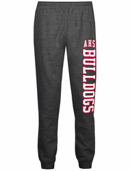 Badger Athletic Fleece Jogger Pant front view in Charcoal with design