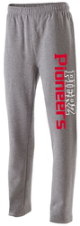 Holloway 60/40 Fleece Pant front view in Charcoal Heather with Screen Print Design