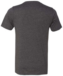 Next Level Poly/Cotton Tee back view in Charcoal